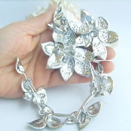 Wedding Accessories Silver-tone Rhinestone Crystal Bridal Brooch Wedding Deco Bridal Bouquet Flower Wedding Brooch