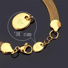 Chunky Chain Necklace 18K Real Gold Plated Stainless Steel Choker Necklace Fashion Jewelry