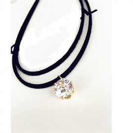 Necklace Choker Necklaces Jewelry Halloween / Party / Daily / Casual Double-layer / Fashion Alloy Black / White 1pc Gift