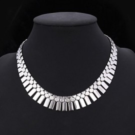 Women's Bib Necklace Choker Statement Necklace 18K Real Chunky Gold Platinum Plated Jewelry Gift 46CM