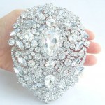 Wedding Accessories Silver-tone Clear Rhinestone Crystal Bridal Brooch Wedding Deco Flower Wedding Brooch Bridal Bouquet