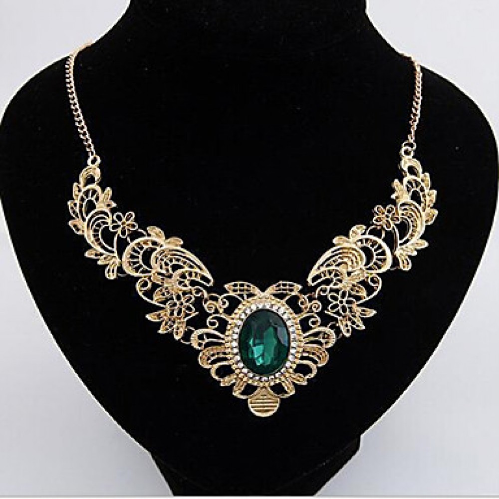  European and American folk style Jeweled necklace at