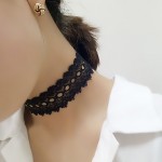 Necklace Choker Necklaces Jewelry Party / Daily / Casual Fashionable Lace Black 1pc Gift