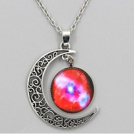 Necklace Pendant Necklaces Jewelry Halloween / Business / Gift / Party Moon Adjustable Alloy Gold 1pc Gift