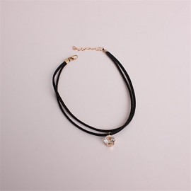 Necklace Choker Necklaces Jewelry Halloween / Party / Daily / Casual Double-layer / Fashion Alloy Black / White 1pc Gift