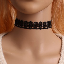 Necklace Choker Necklaces Jewelry Party / Daily / Casual Vintage / Fashion Alloy Black 1pc Gift