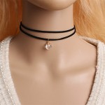 Necklace Choker Necklaces Jewelry Halloween / Party / Daily / Casual Double-layer / Fashion Alloy Black / White 1pc Gift