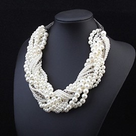 Jewelry Statement Necklaces Pearl Pearl / Alloy Women Gold Wedding Gifts