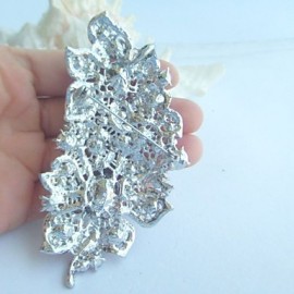 Wedding Accessories Silver-tone Clear Rhinestone Crystal Bridal Brooch Wedding Deco Flower Wedding Brooch Bridal Bouquet