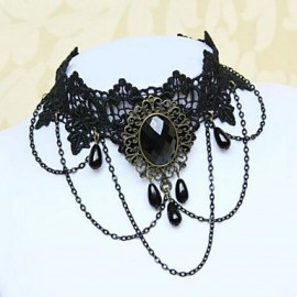 Women's Fashion Black Lace Necklace