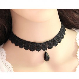 Necklace Choker Necklaces Jewelry Party / Casual Fashionable Lace Black 1pc Gift