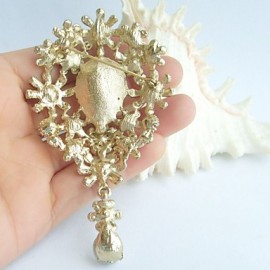 Bridal Accessories Gold-tone Clear Rhinestone Bridal Brooch Wedding Deco Bridal Bouquet Crystal Wedding Brooch