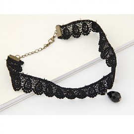 Necklace Choker Necklaces Jewelry Party / Casual Fashionable Lace Black 1pc Gift