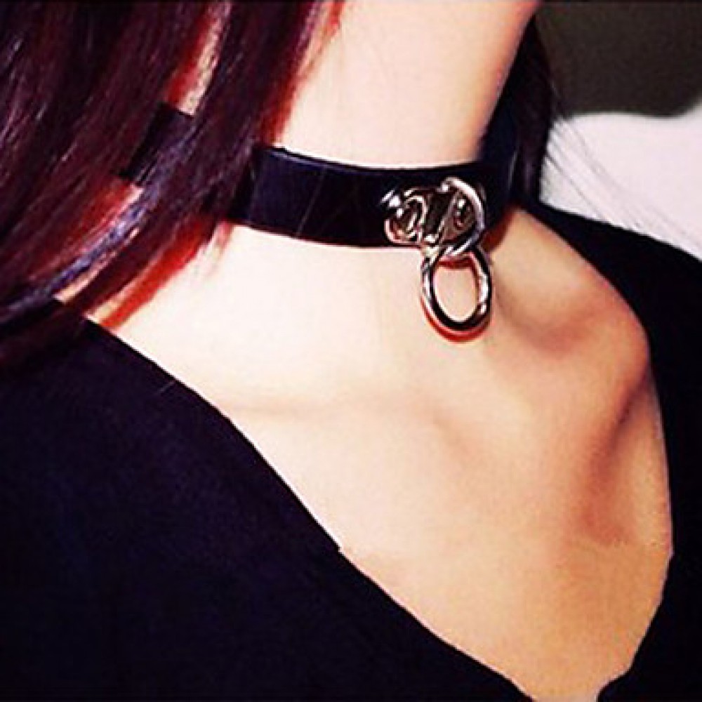 Necklace Choker Necklaces Jewelry Party / Daily / Casual Fashion Leather Black 1pc Gift