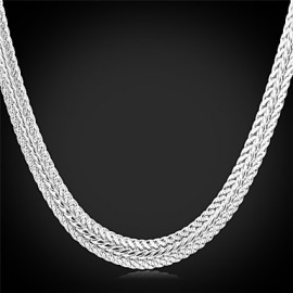  Chain Necklace 18K Real Gold Plated Vintage Chunky Necklace Fashion Jewelry for Women/Men