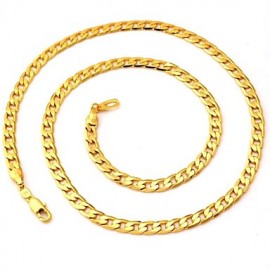 18K Chunky Gold Filled NecklaceChains High Quality Franco Necklaces Chain for Men 5MM 55CM Jewelry