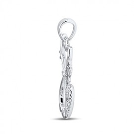 Women's Fashion Sterling Silver set with Zircon Kitty Pendant with Silver Box Chain