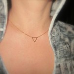 Women's Si icity Metal Hollow Triangle Pendant Short Necklace