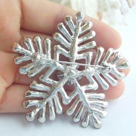 Wedding Accessories Silver-tone Clear Rhinestone Bridal Brooch Bridal Bouquet Wedding Deco Snowflake Wedding Brooch