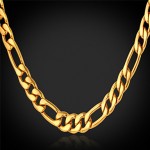 18K Gold FilledChain For Men 4Mm,18 Inche (46Cm) Jewelry