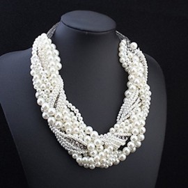 Jewelry Statement Necklaces Pearl Pearl / Alloy Women Gold Wedding Gifts