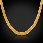 Chunky Chain Necklace 18K Real Gold Plated Stainless Steel Choker Necklace Fashion Jewelry