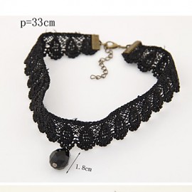 Necklace Choker Necklaces Jewelry Party / Casual Fashionable Lace Black 1pc Gift