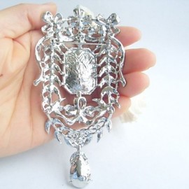 Wedding Accessories Silver-tone Clear Rhinestone Crystal Bridal Brooch Wedding Deco Bridal Bouquet Wedding Jewelry